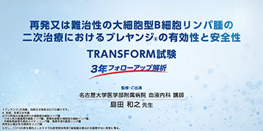 再発又は難治性の大細胞型B細胞リンパ腫の二次治療におけるブレヤンジ®の有効性と安全性：TRANSFORM試験 3年フォローアップ解析